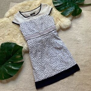 Veve Jean Polka Dot Mini Mixed Media Dress 4